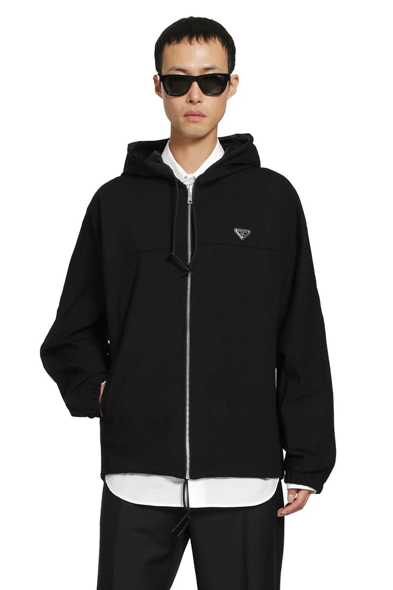 PRADA Technical Fleece Zip-Up Hoodie man