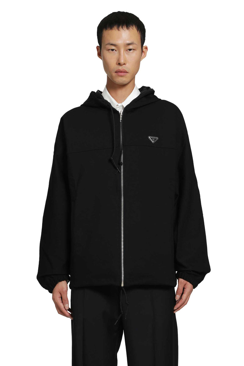 PRADA Technical Fleece Zip-Up Hoodie man