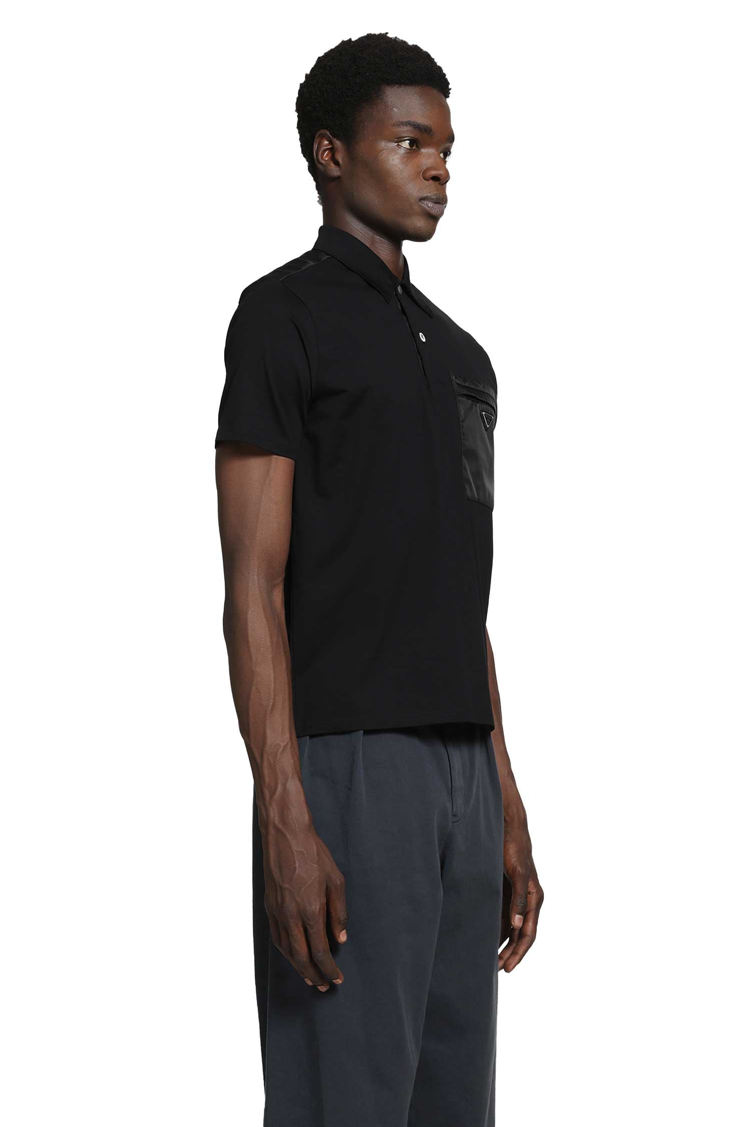 PRADA Cotton and Re-Nylon Polo Shirt man