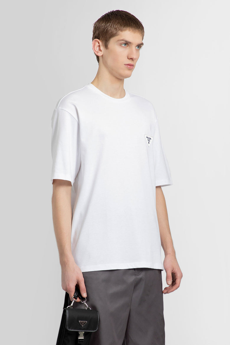 PRADA MAN WHITE T-SHIRTS & TANK TOPS