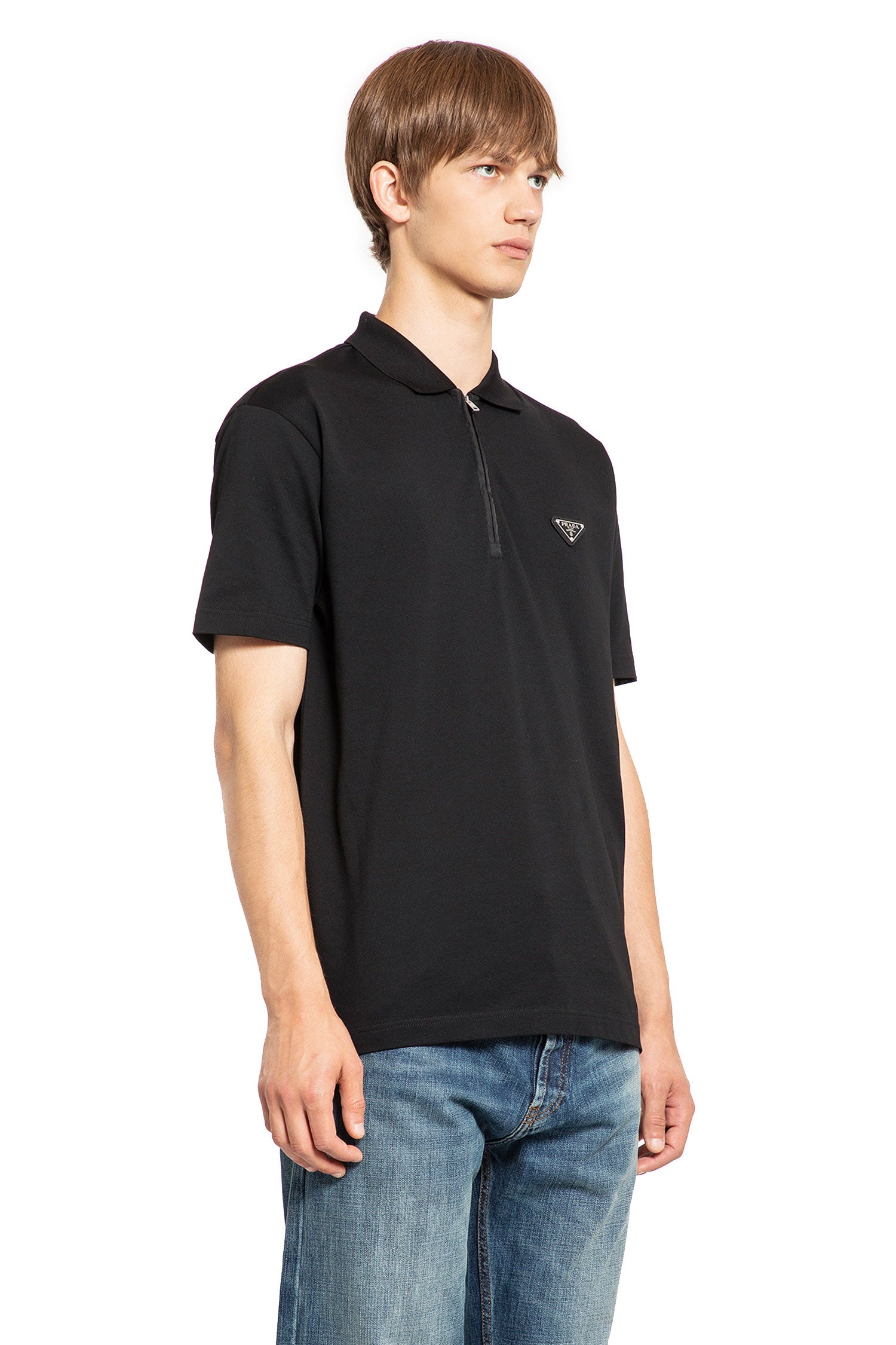 PRADA MAN BLACK T-SHIRTS