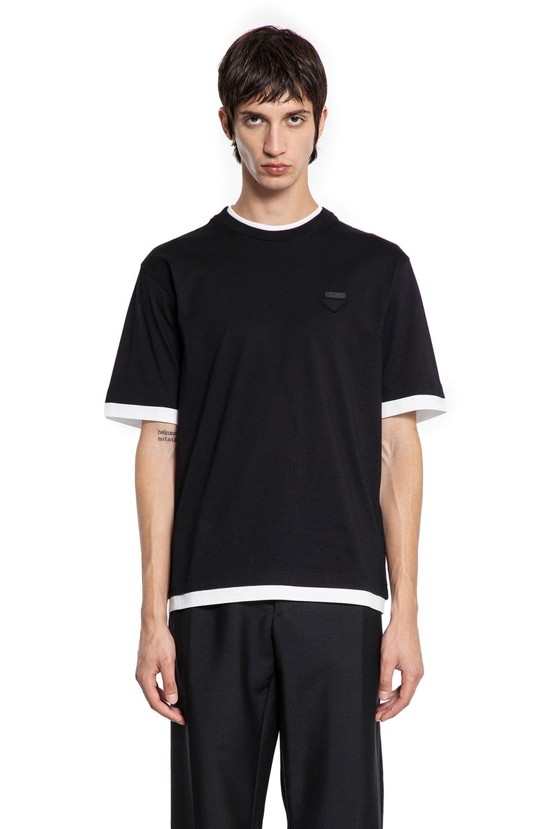 Layered Cotton T-Shirt - Antonioli.eu