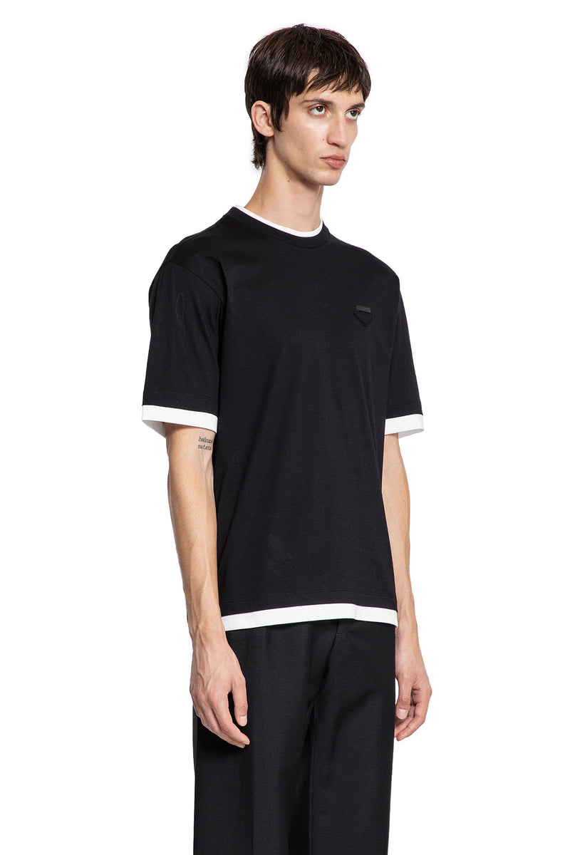 Layered Cotton T-Shirt - Antonioli.eu