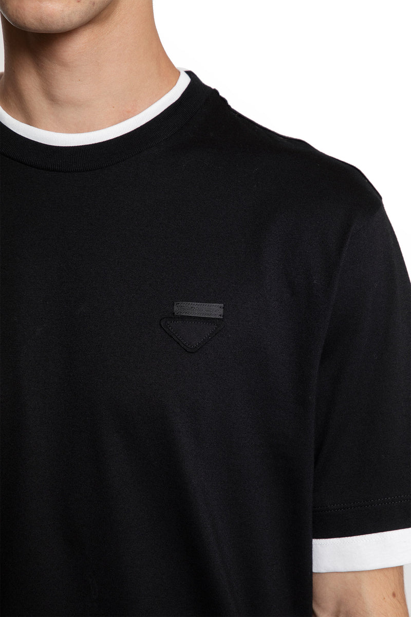 Layered Cotton T-Shirt - Antonioli.eu