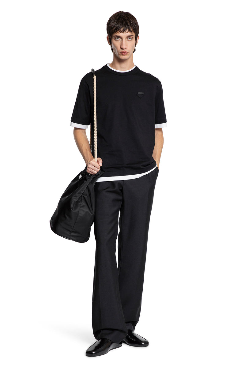 Layered Cotton T-Shirt - Antonioli.eu