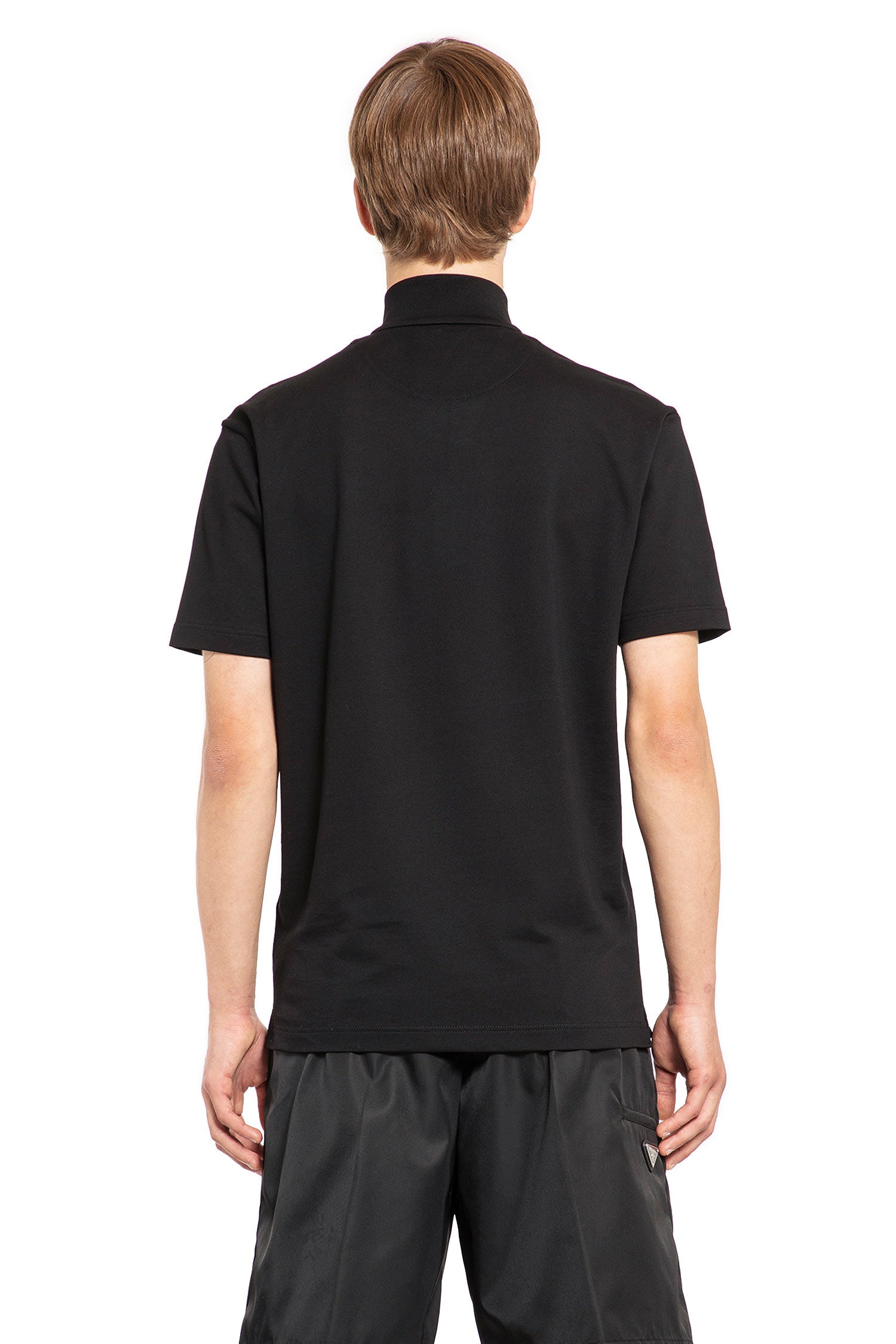 PRADA MAN BLACK T-SHIRTS & TANK TOPS