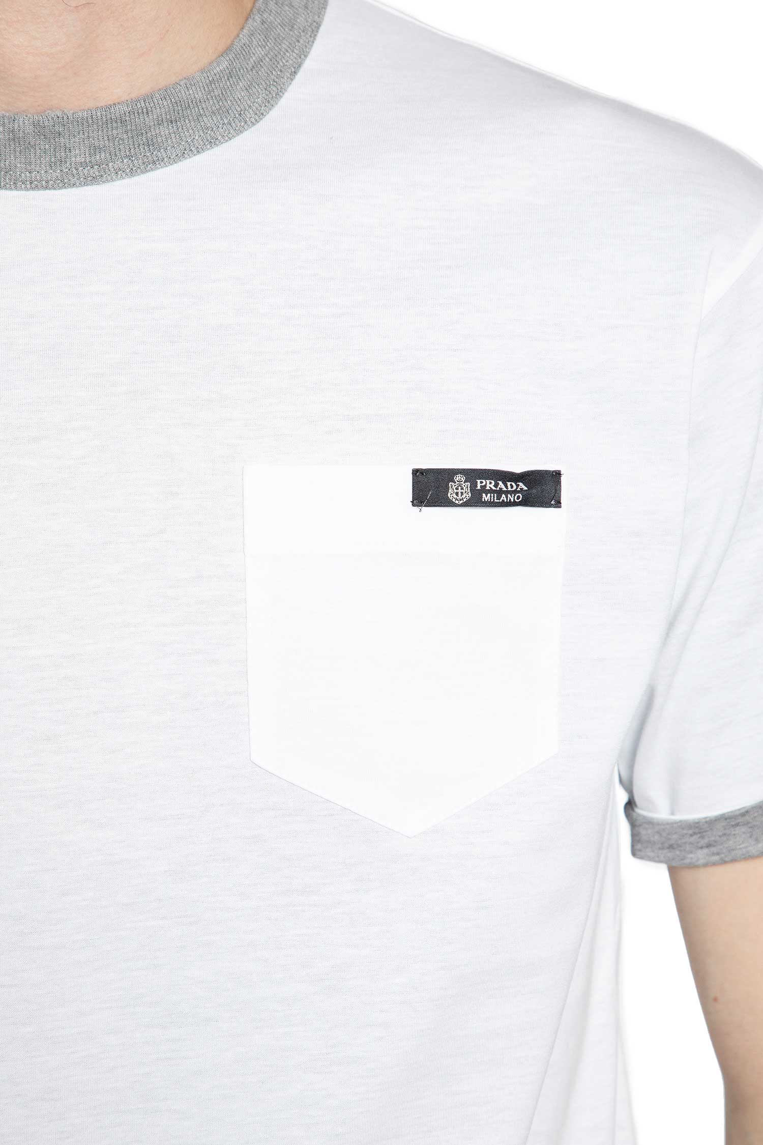 PRADA MAN WHITE T-SHIRTS & TANK TOPS