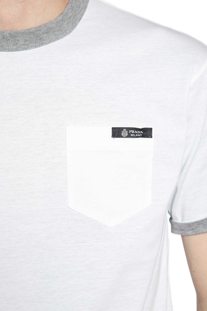 PRADA MAN WHITE T-SHIRTS & TANK TOPS