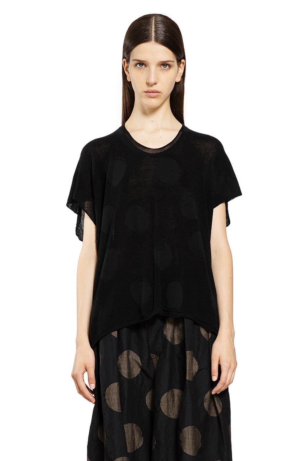 UMA WANG WOMAN BLACK TOPS