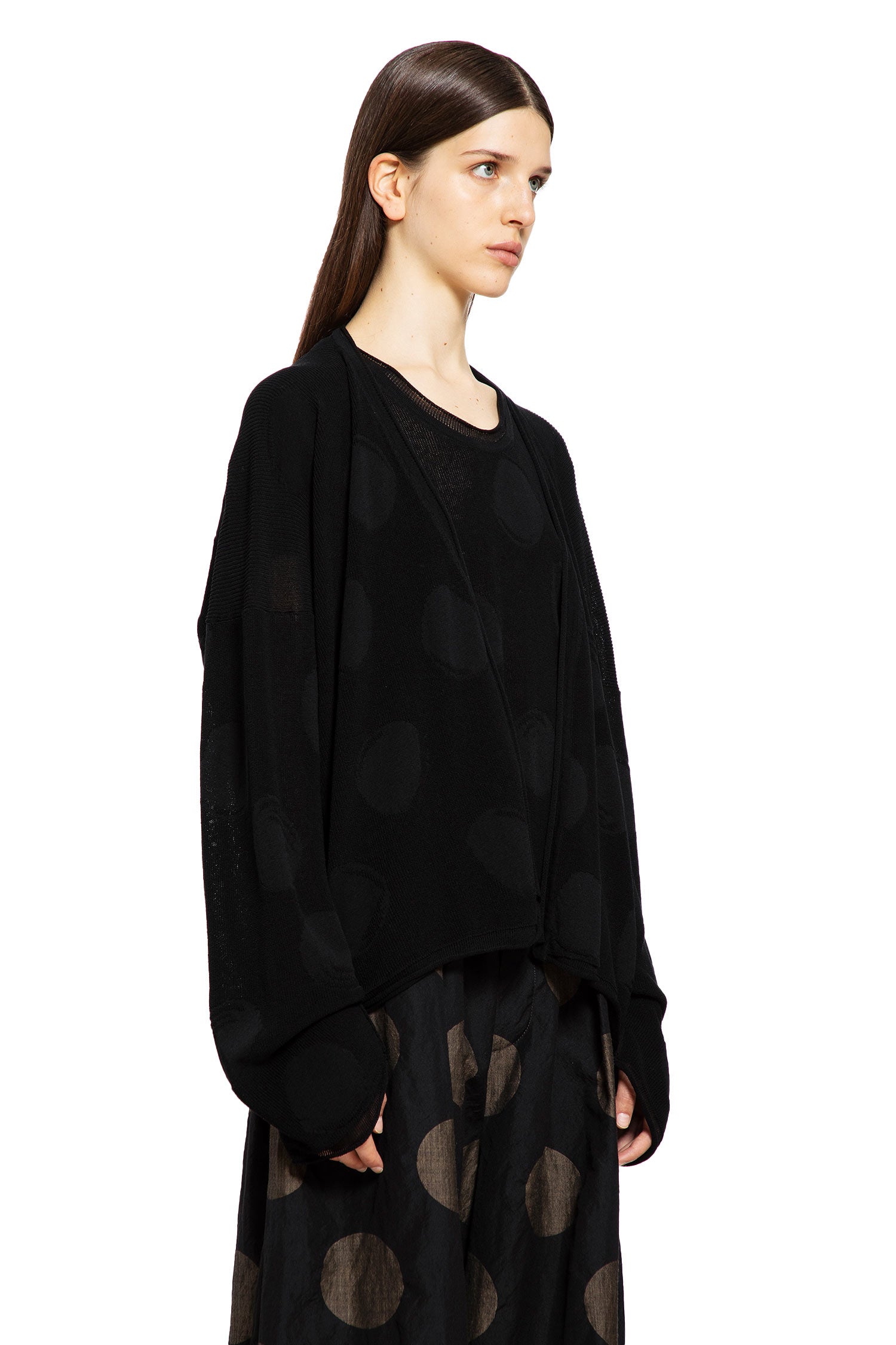 UMA WANG WOMAN BLACK KNITWEAR