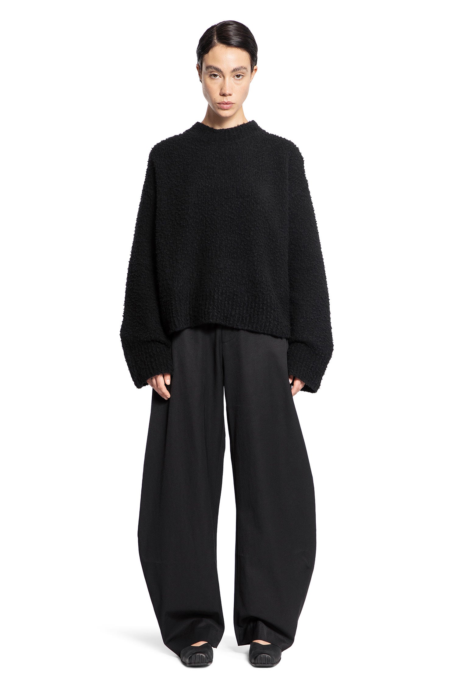 UMA WANG WOMAN BLACK KNITWEAR