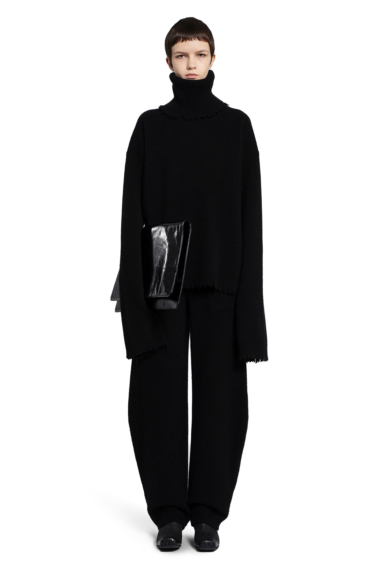 UMA WANG WOMAN BLACK TROUSERS