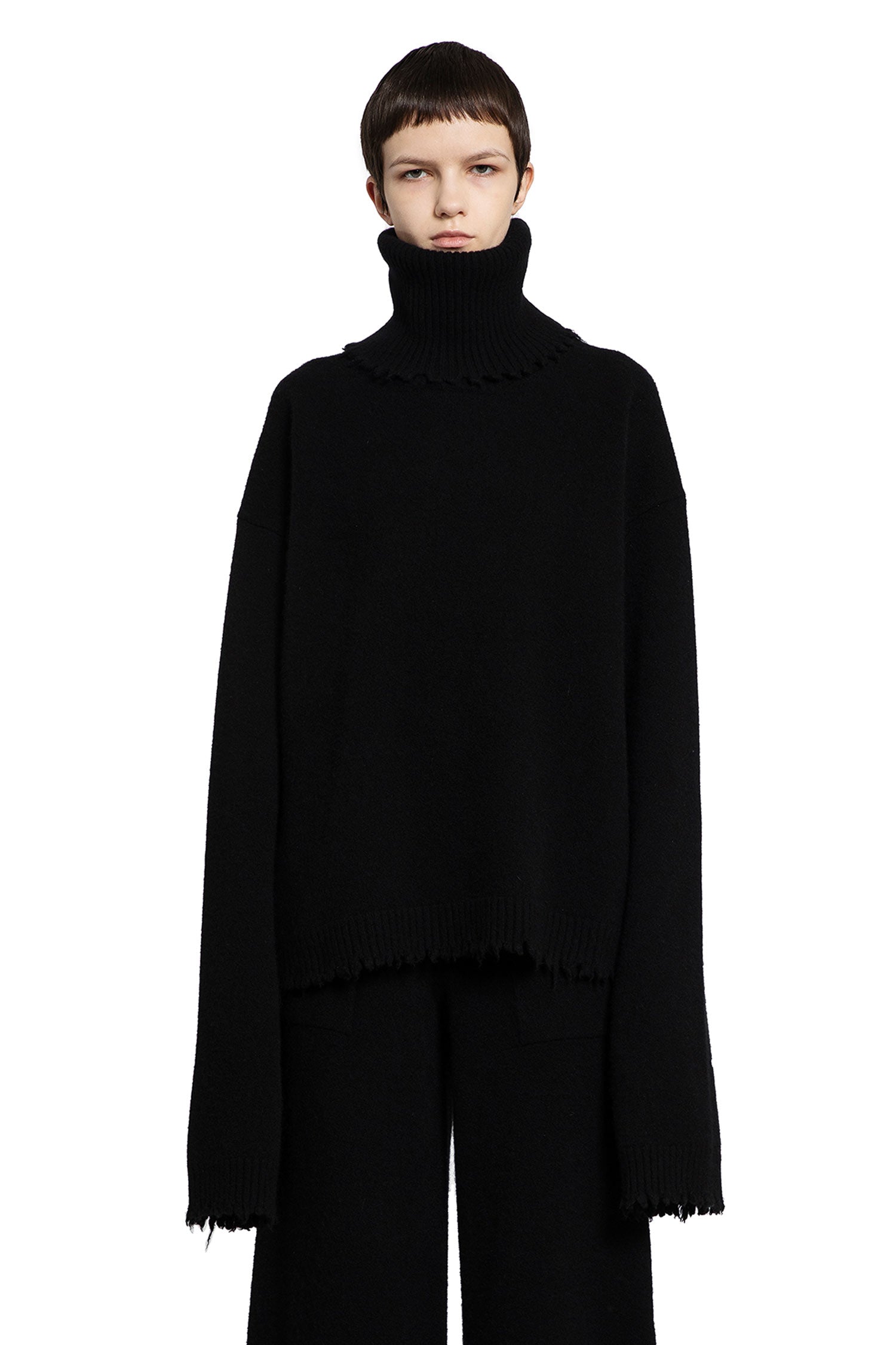 UMA WANG WOMAN BLACK KNITWEAR