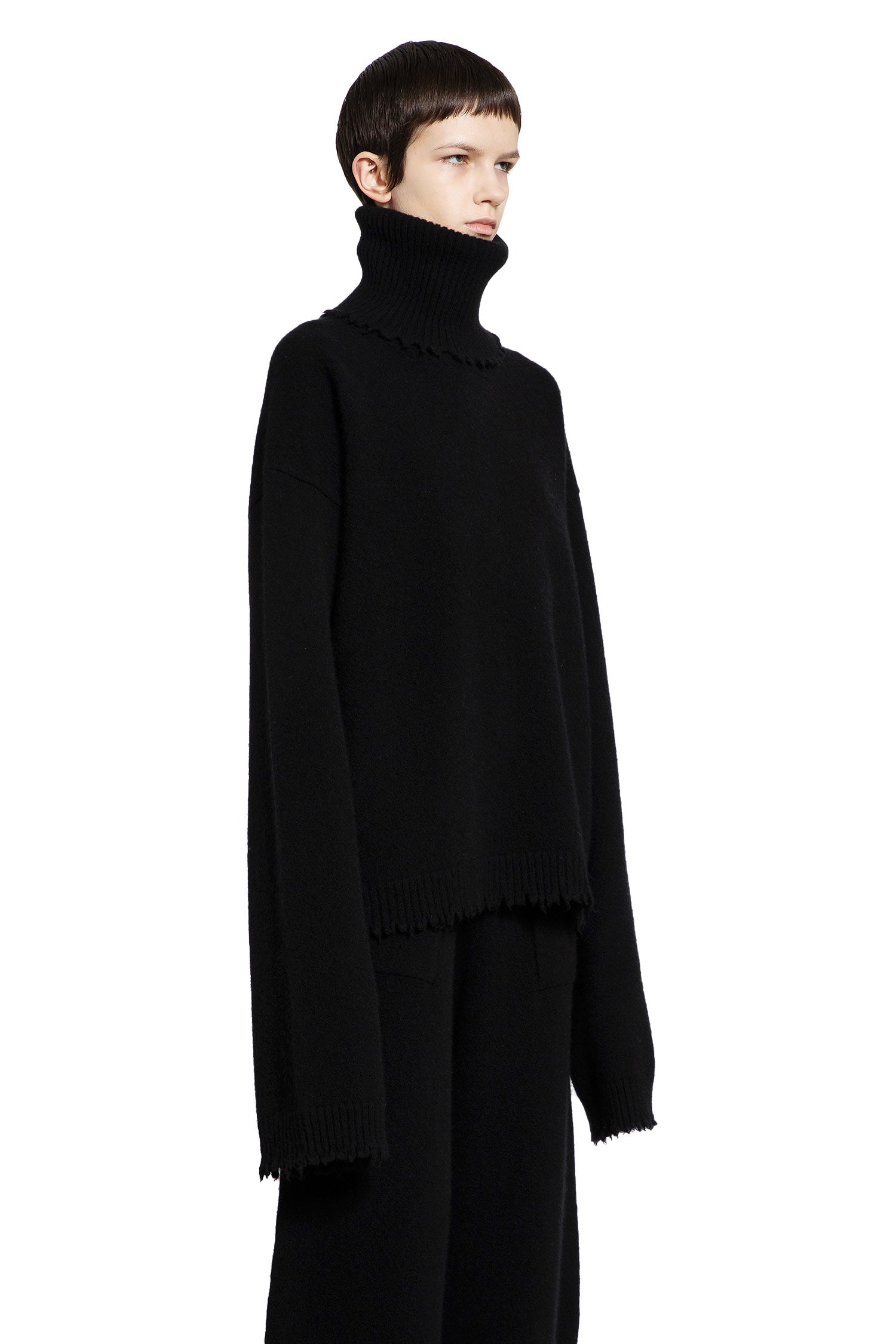 UMA WANG WOMAN BLACK KNITWEAR