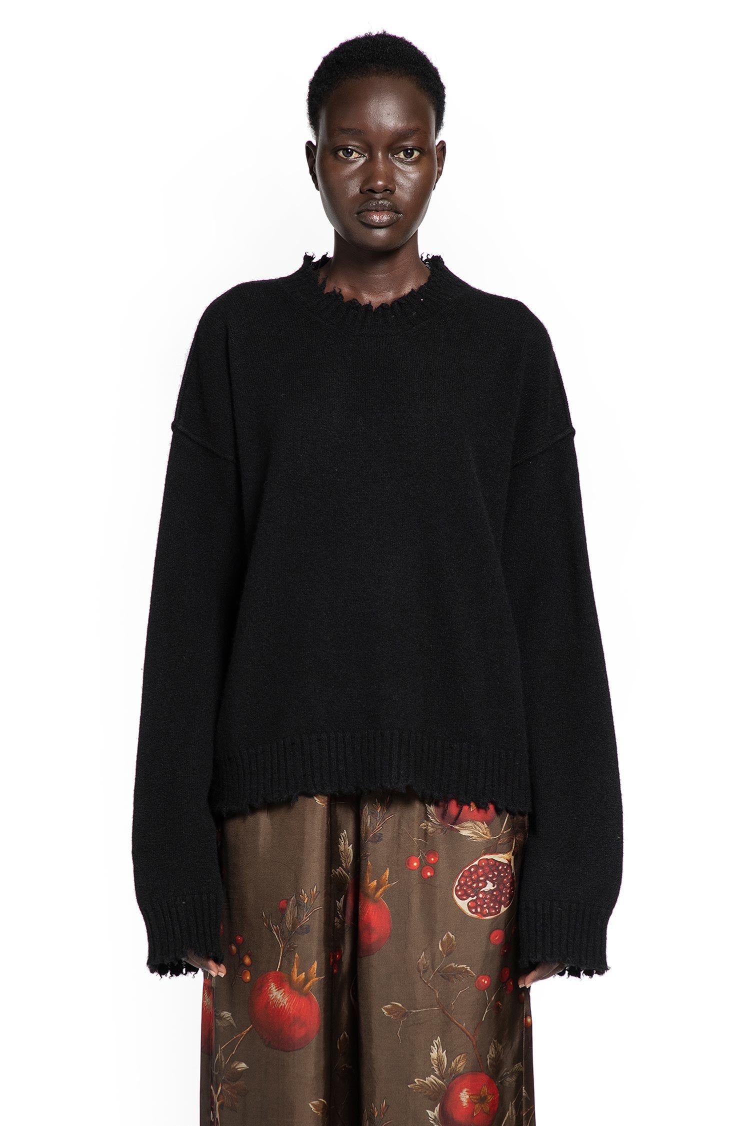 UMA WANG WOMAN BLACK KNITWEAR
