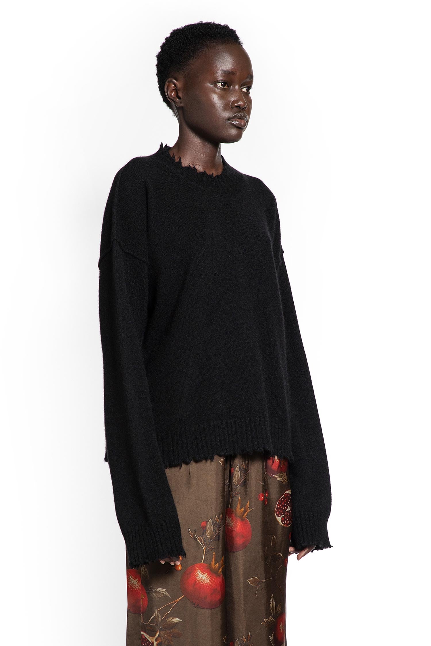 UMA WANG WOMAN BLACK KNITWEAR