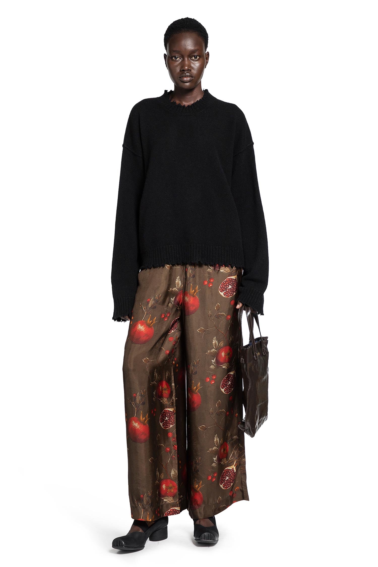 UMA WANG WOMAN BLACK KNITWEAR