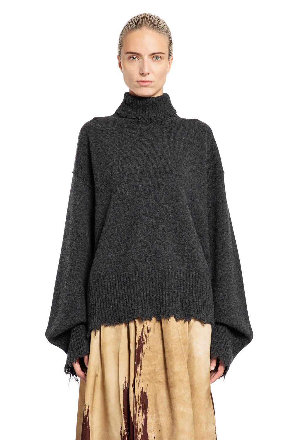 UMA WANG WOMAN GREY KNITWEAR