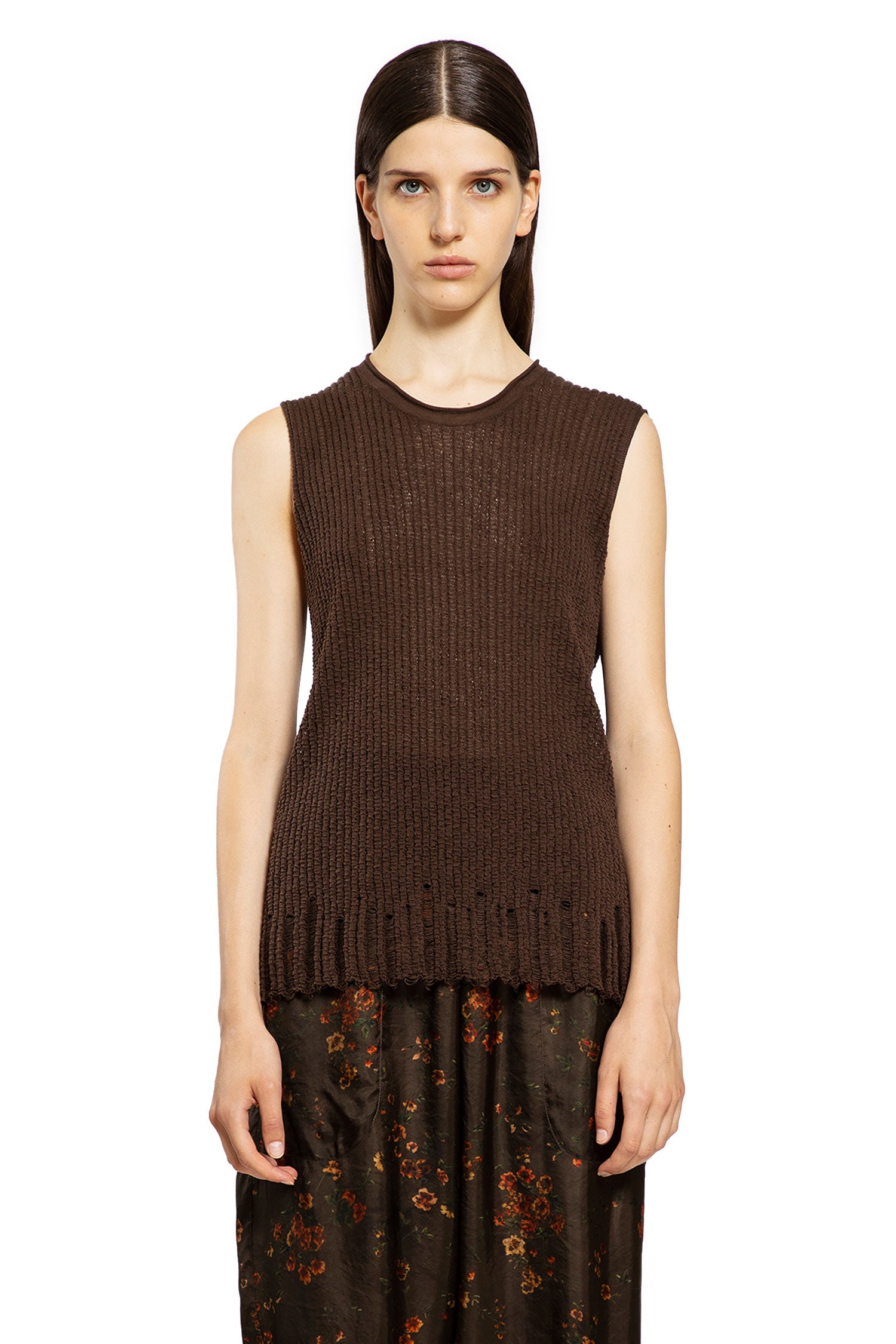 UMA WANG WOMAN BROWN VESTS