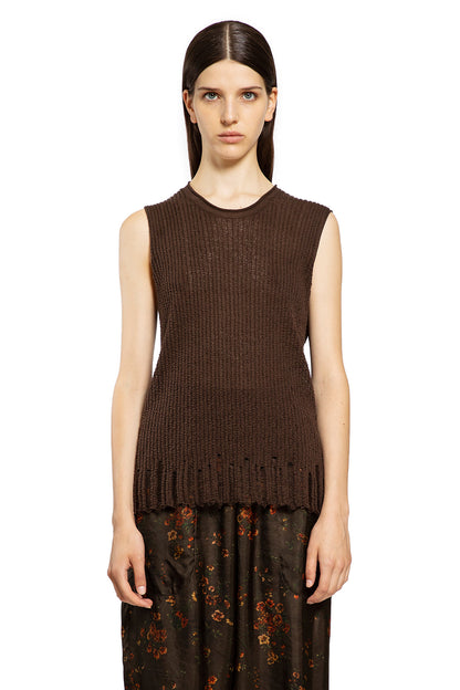 UMA WANG WOMAN BROWN VESTS