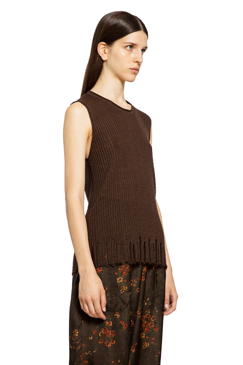 UMA WANG WOMAN BROWN VESTS