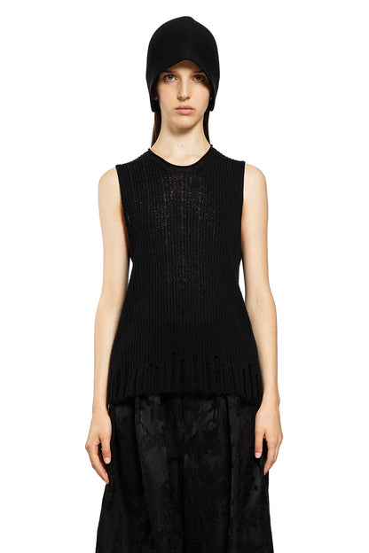 UMA WANG WOMAN BLACK VESTS