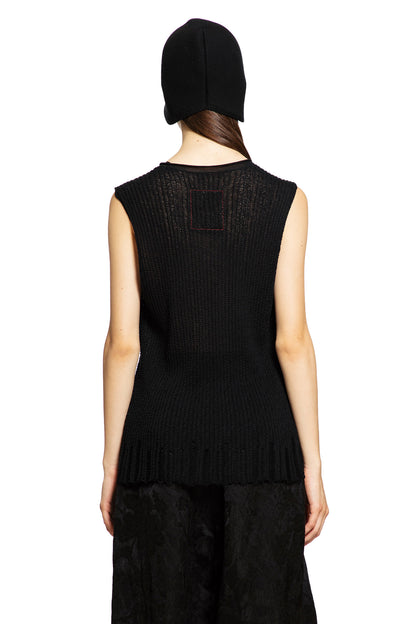 UMA WANG WOMAN BLACK VESTS