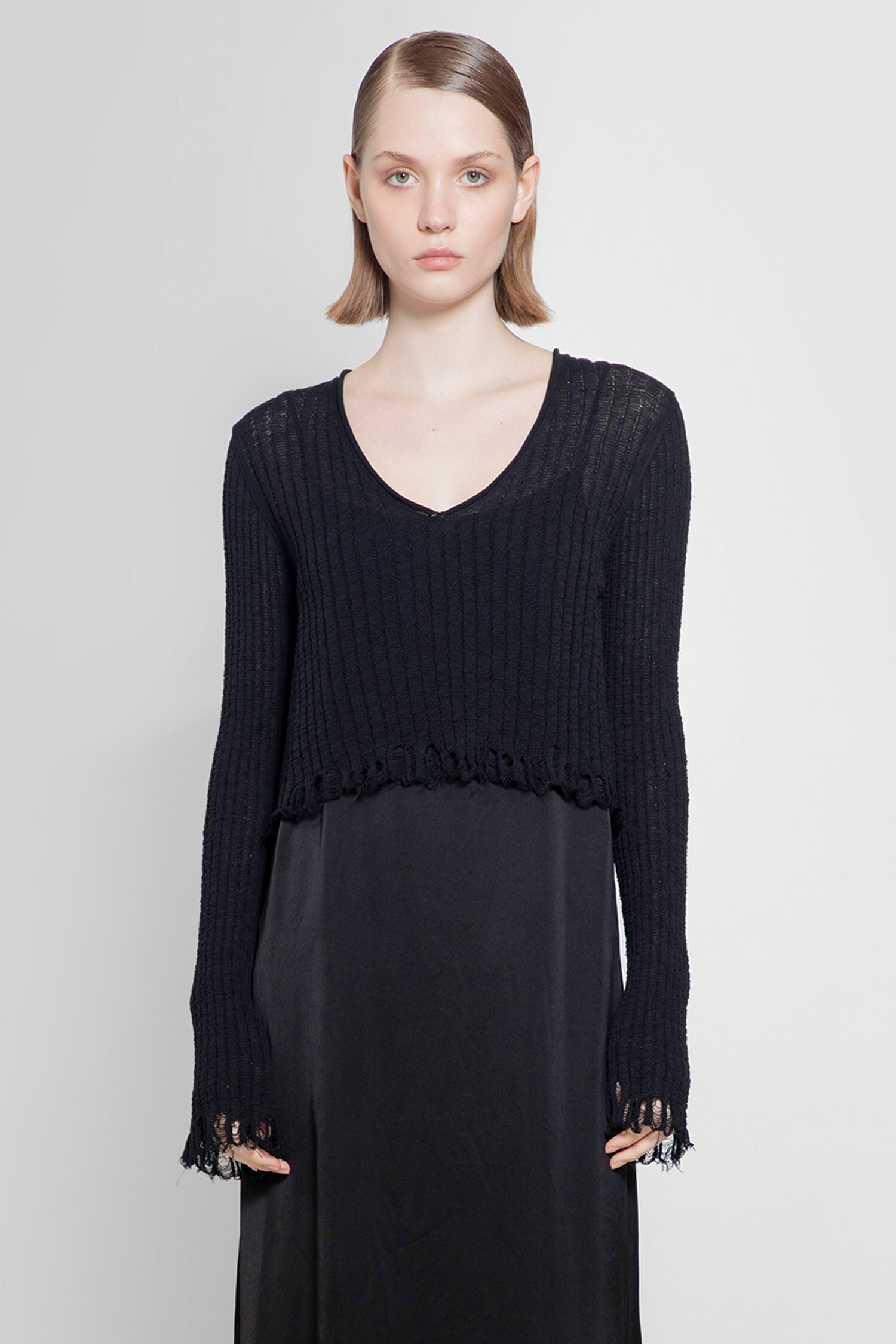 UMA WANG WOMAN BLACK KNITWEAR