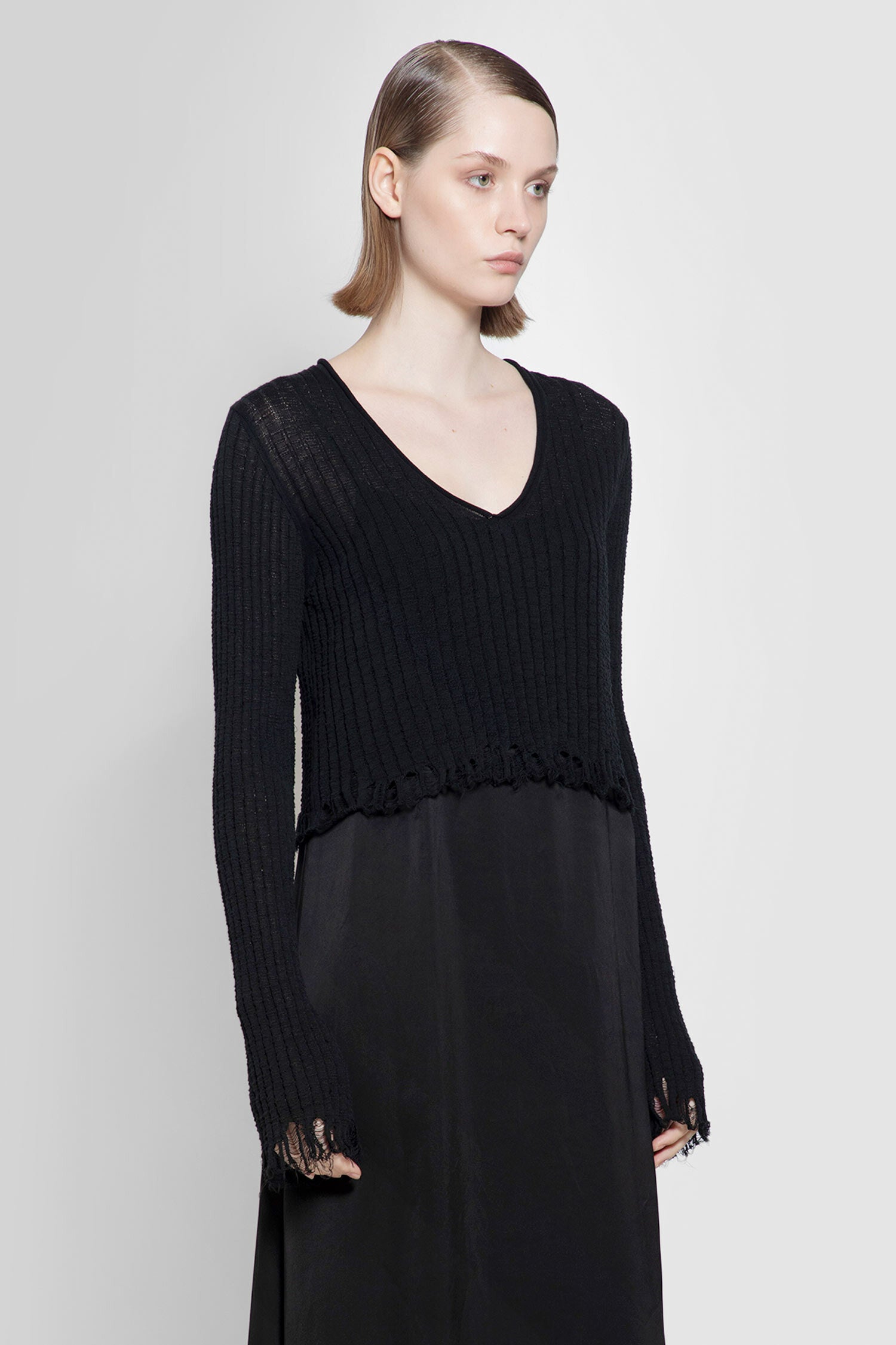 UMA WANG WOMAN BLACK KNITWEAR