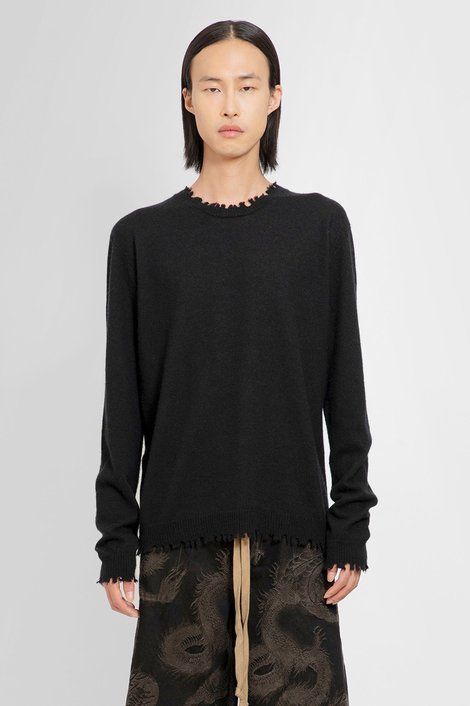 UMA WANG MAN BLACK KNITWEAR