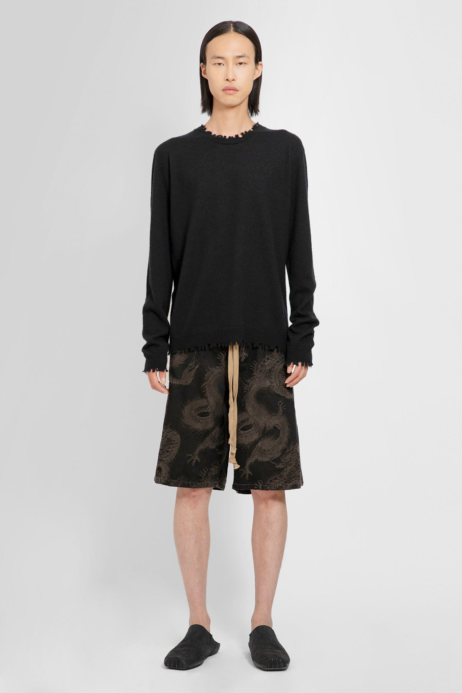 UMA WANG MAN BLACK KNITWEAR