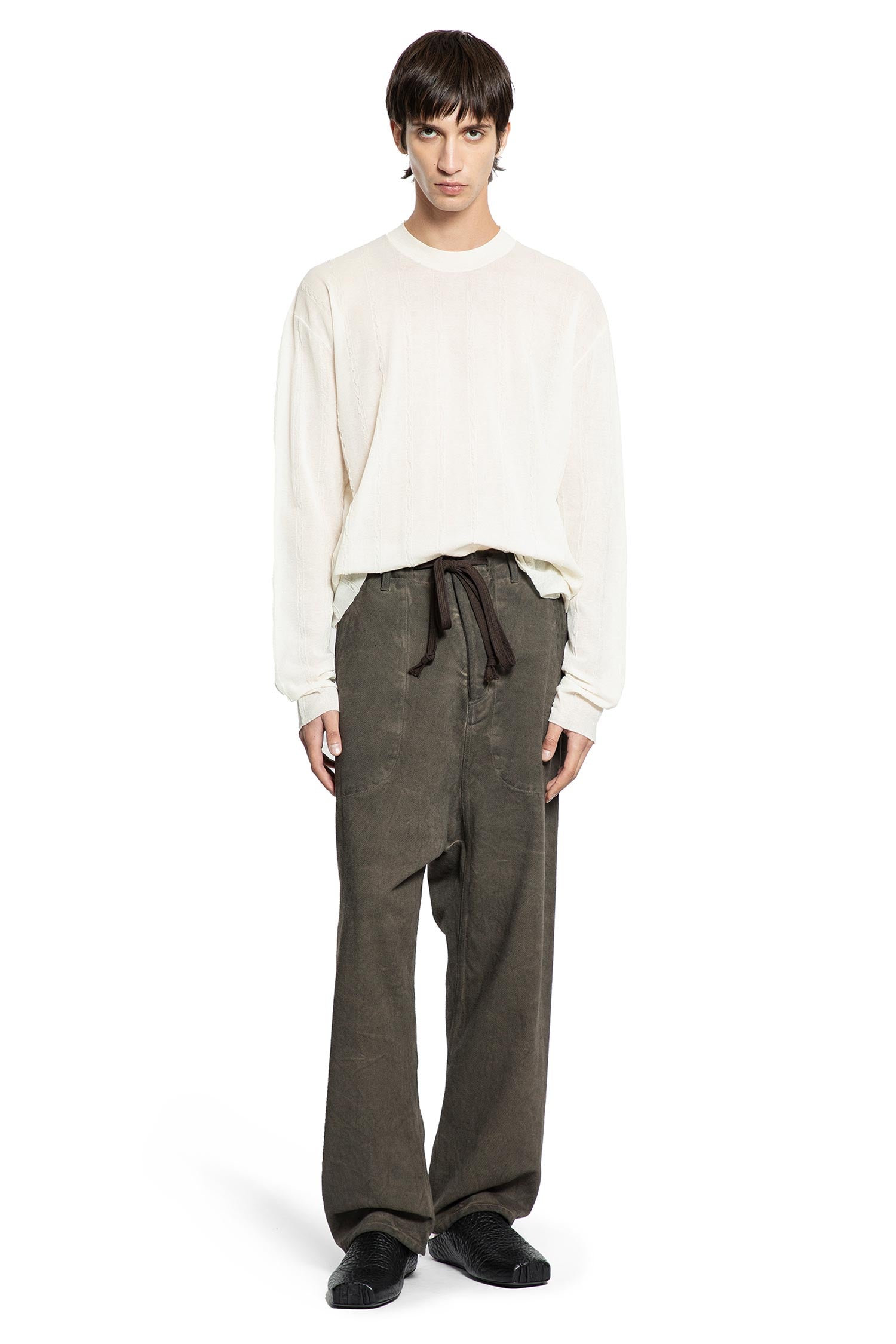 Lightweight Striped Cotton Knit Top