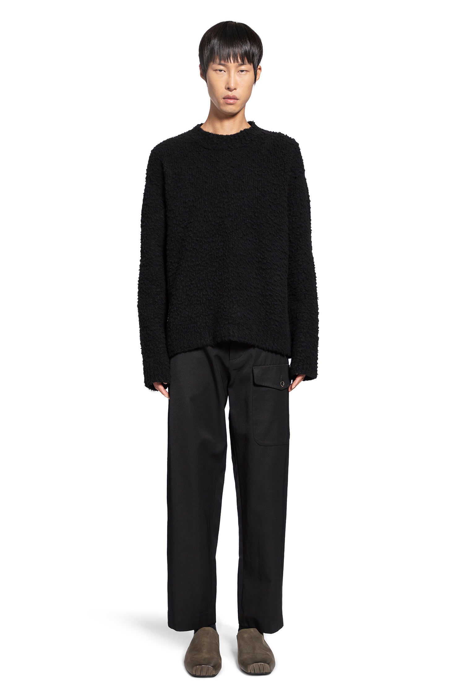 UMA WANG MAN BLACK KNITWEAR