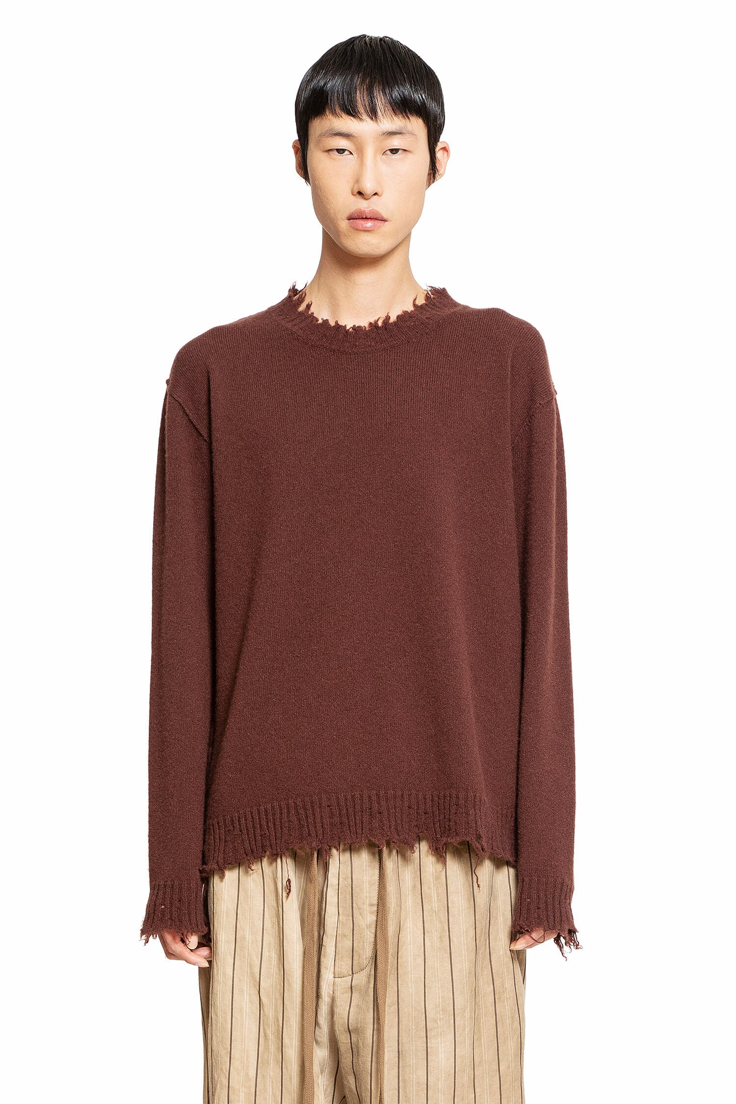 UMA WANG MAN BROWN KNITWEAR