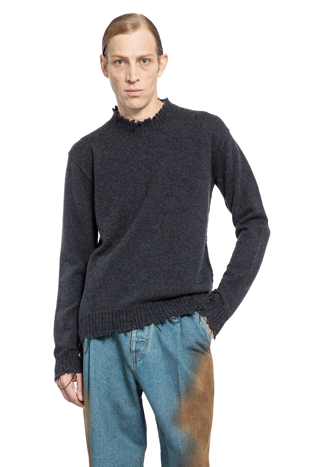 UMA WANG MAN GREY KNITWEAR