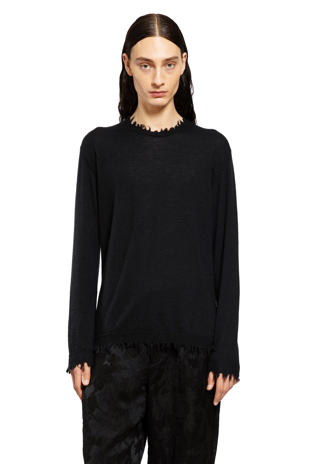 UMA WANG MAN BLACK KNITWEAR