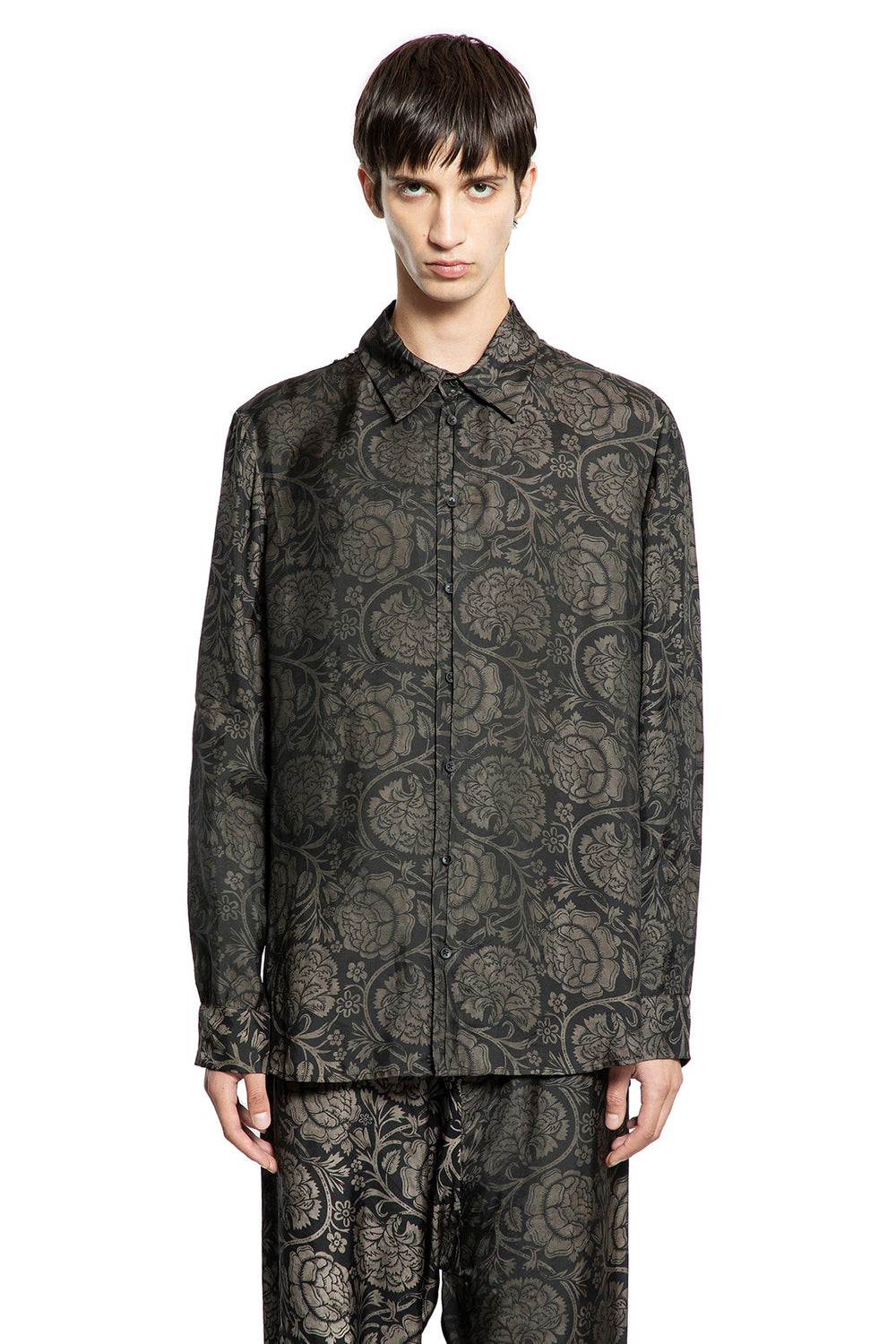 UMA WANG Tab Printed Shirt man