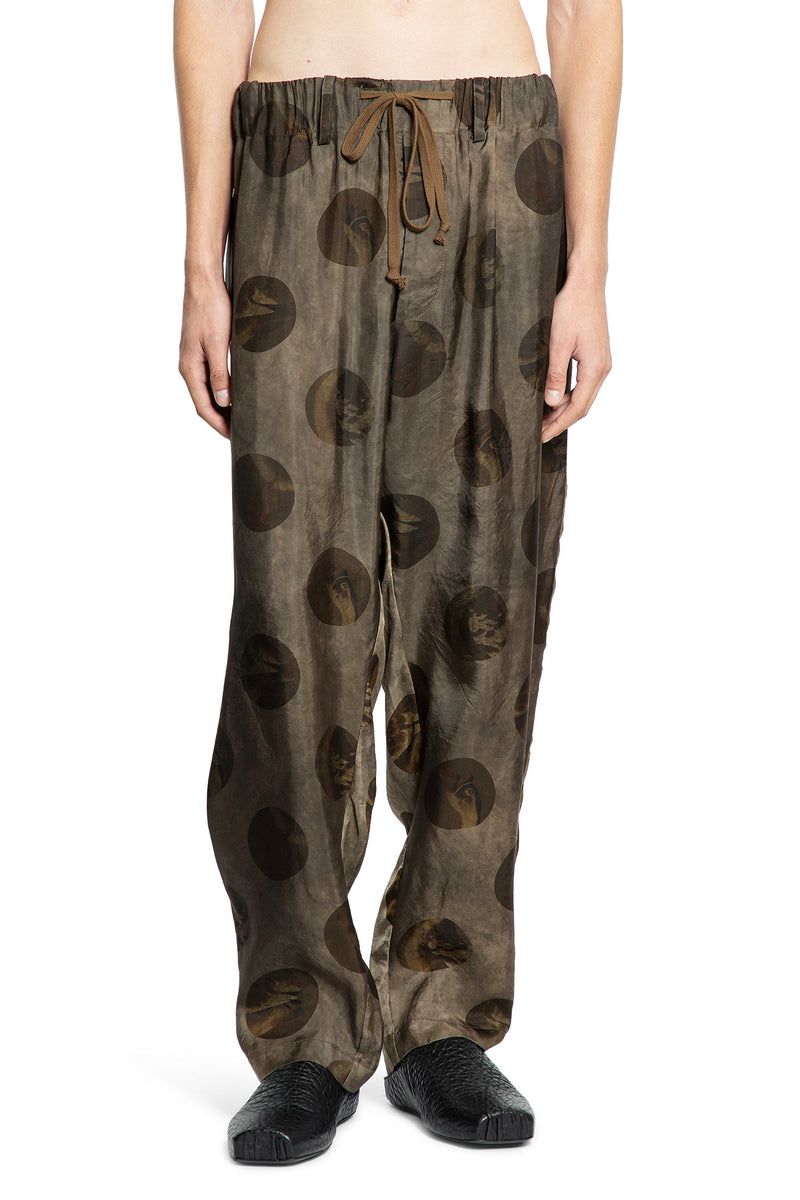 Graphic Polkadot Jacquard Drawstring Pants