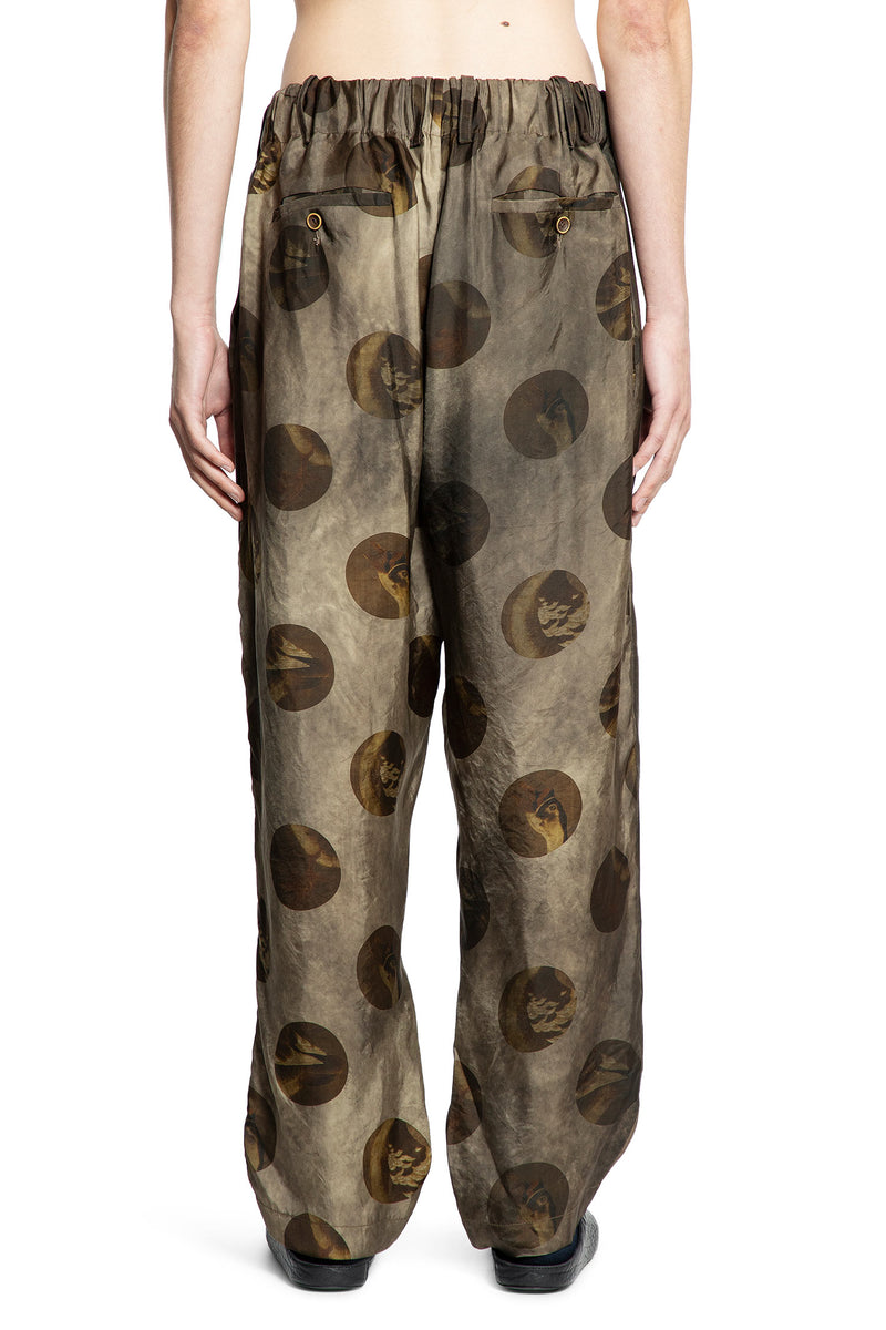 Graphic Polkadot Jacquard Drawstring Pants