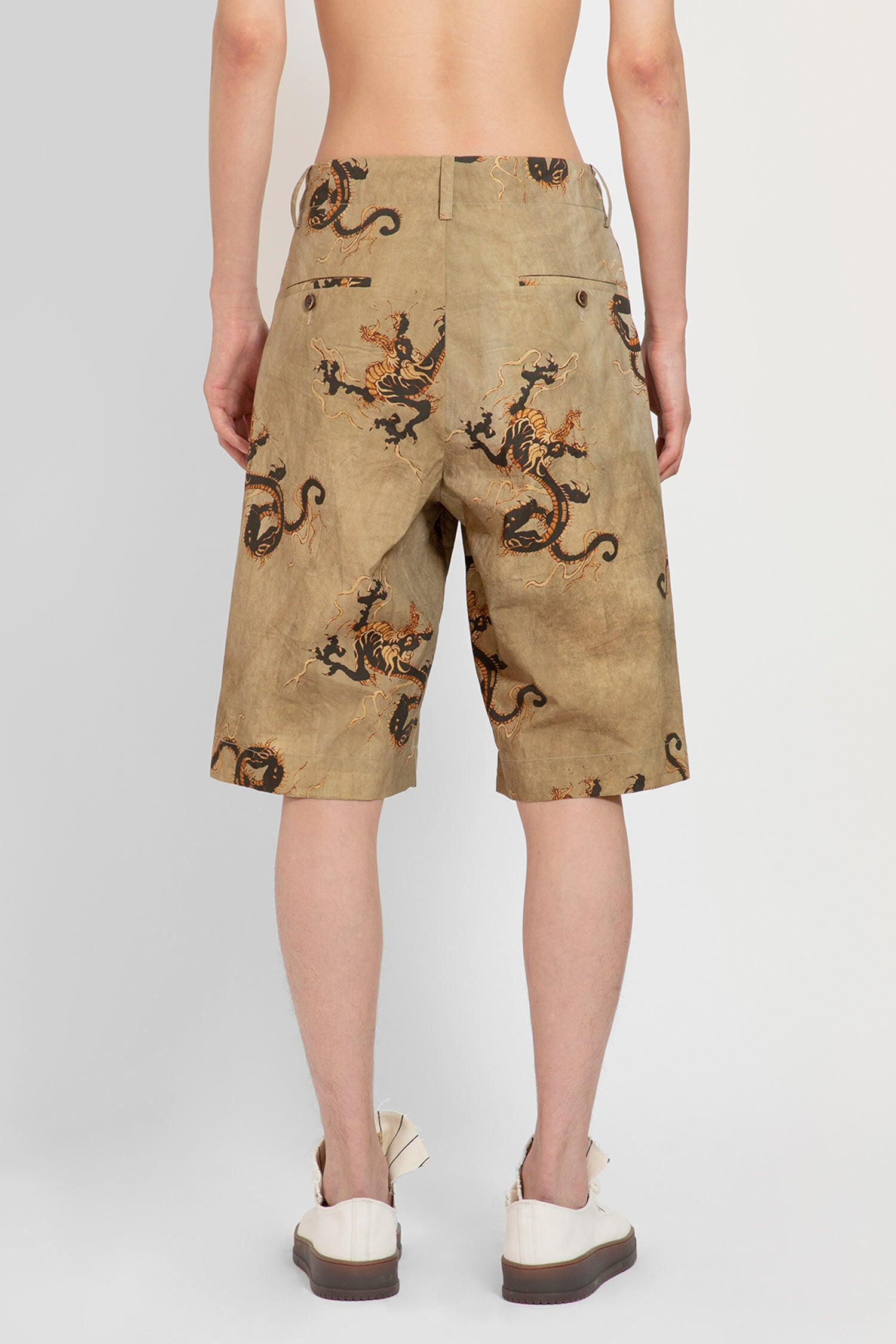 UMA WANG MAN BEIGE SHORTS & SKIRTS