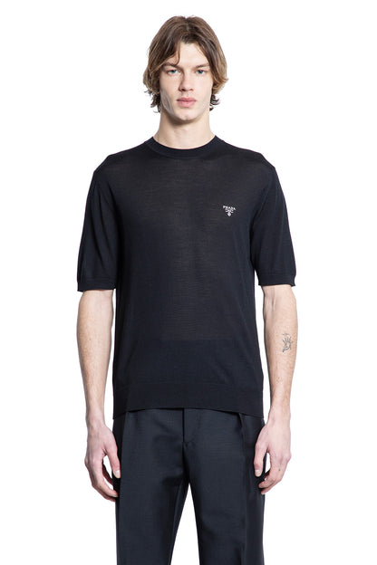 PRADA MAN BLACK KNITWEAR