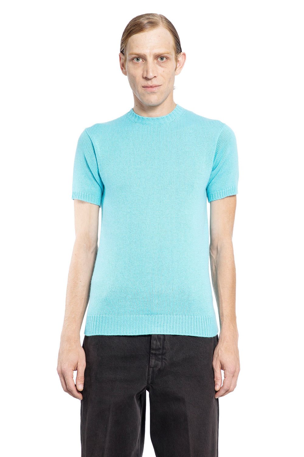 PRADA MAN BLUE T-SHIRTS & TANK TOPS