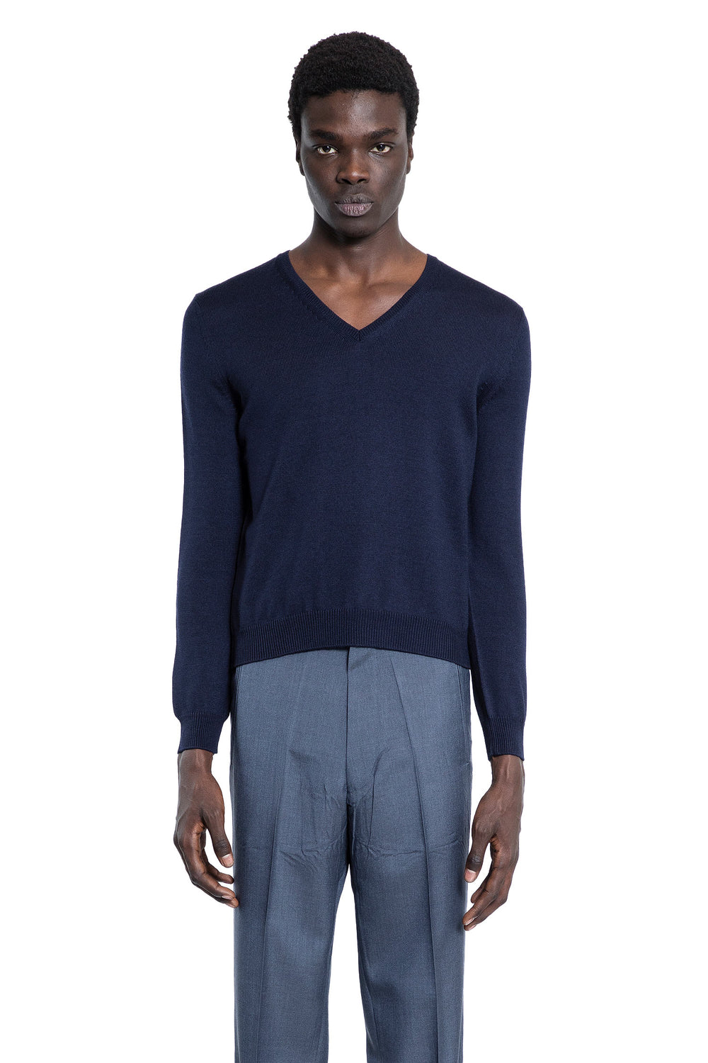 PRADA MAN BLUE KNITWEAR