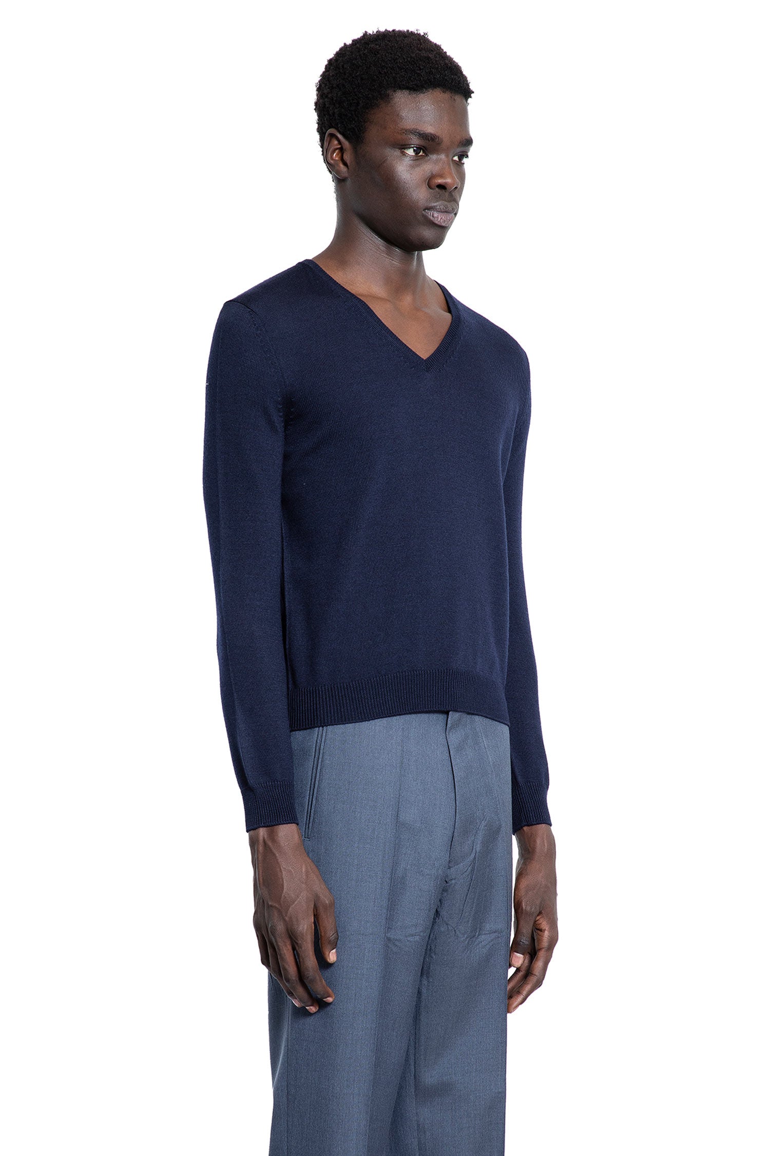 PRADA MAN BLUE KNITWEAR