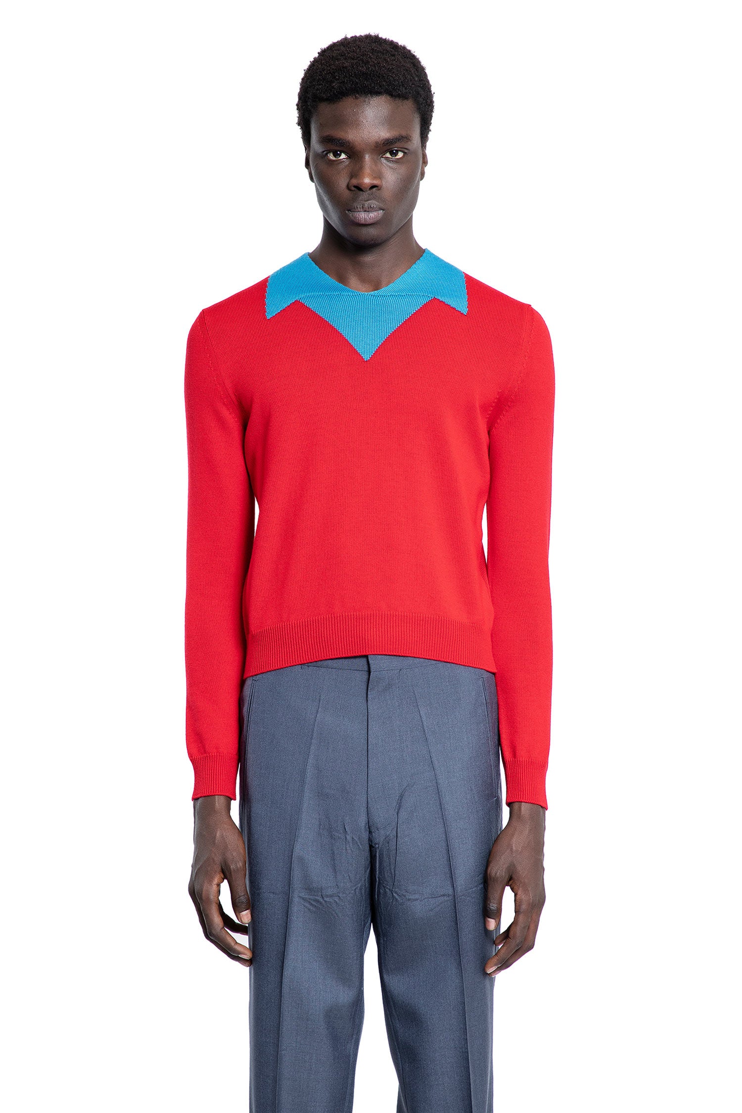 PRADA MAN RED KNITWEAR