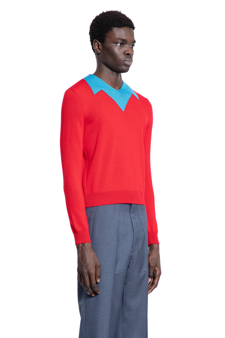 PRADA MAN RED KNITWEAR