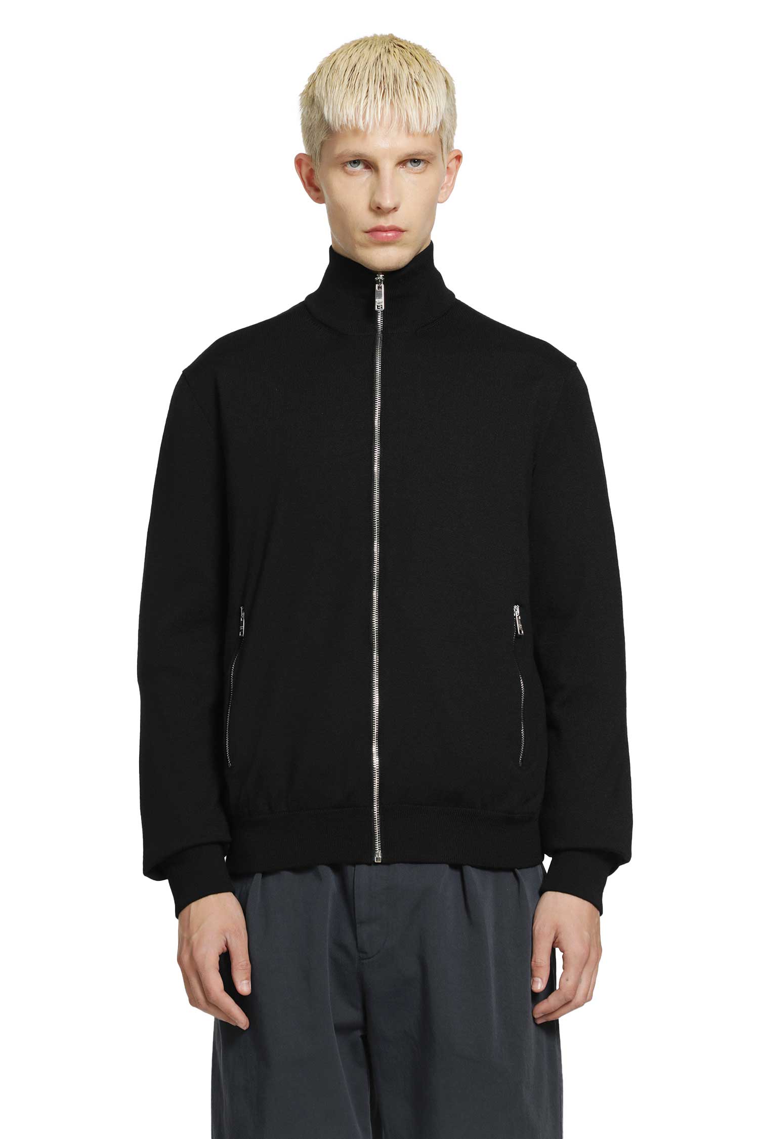 Reversible wool and re-nylon jacket