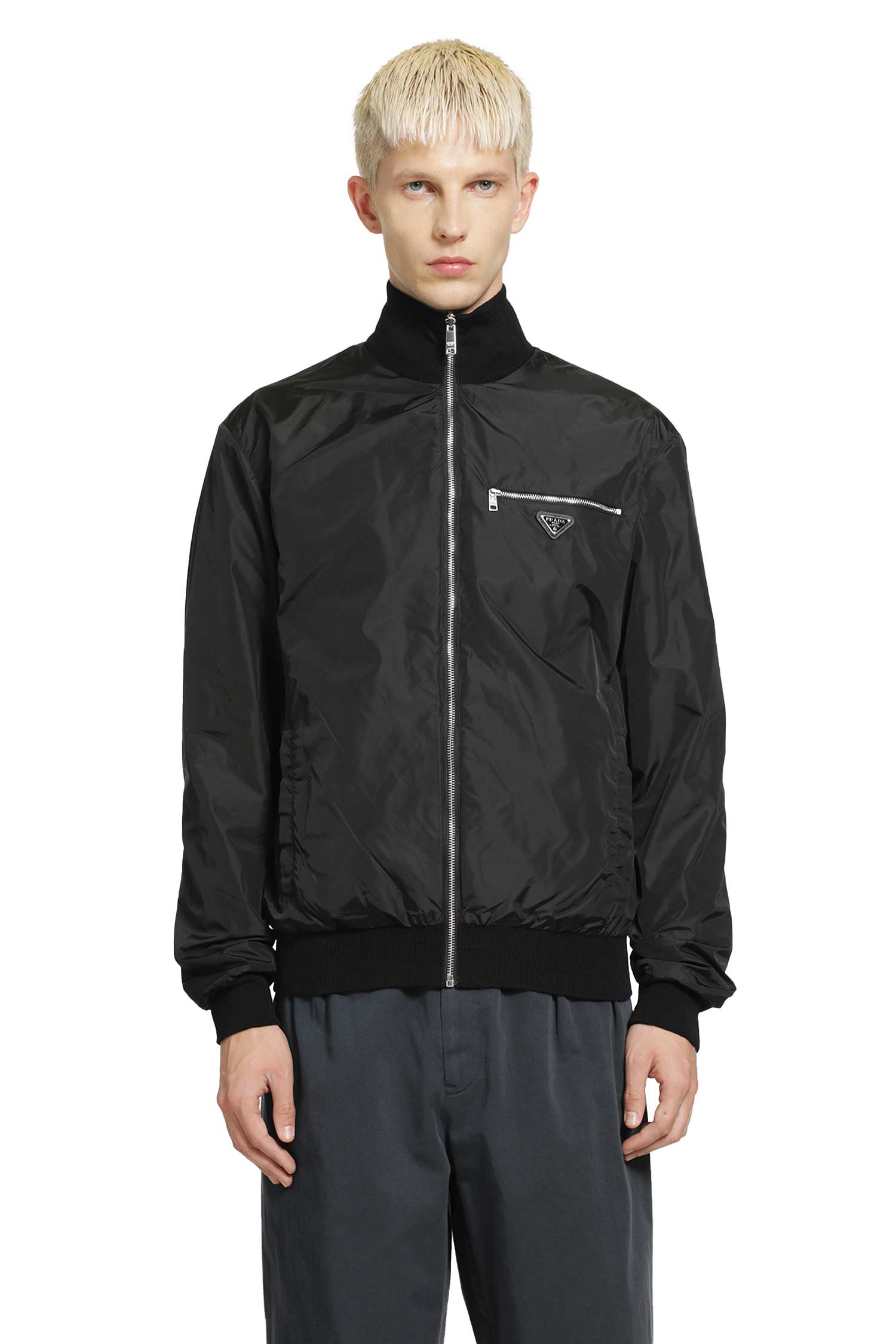 PRADA Reversible wool and re-nylon jacket man