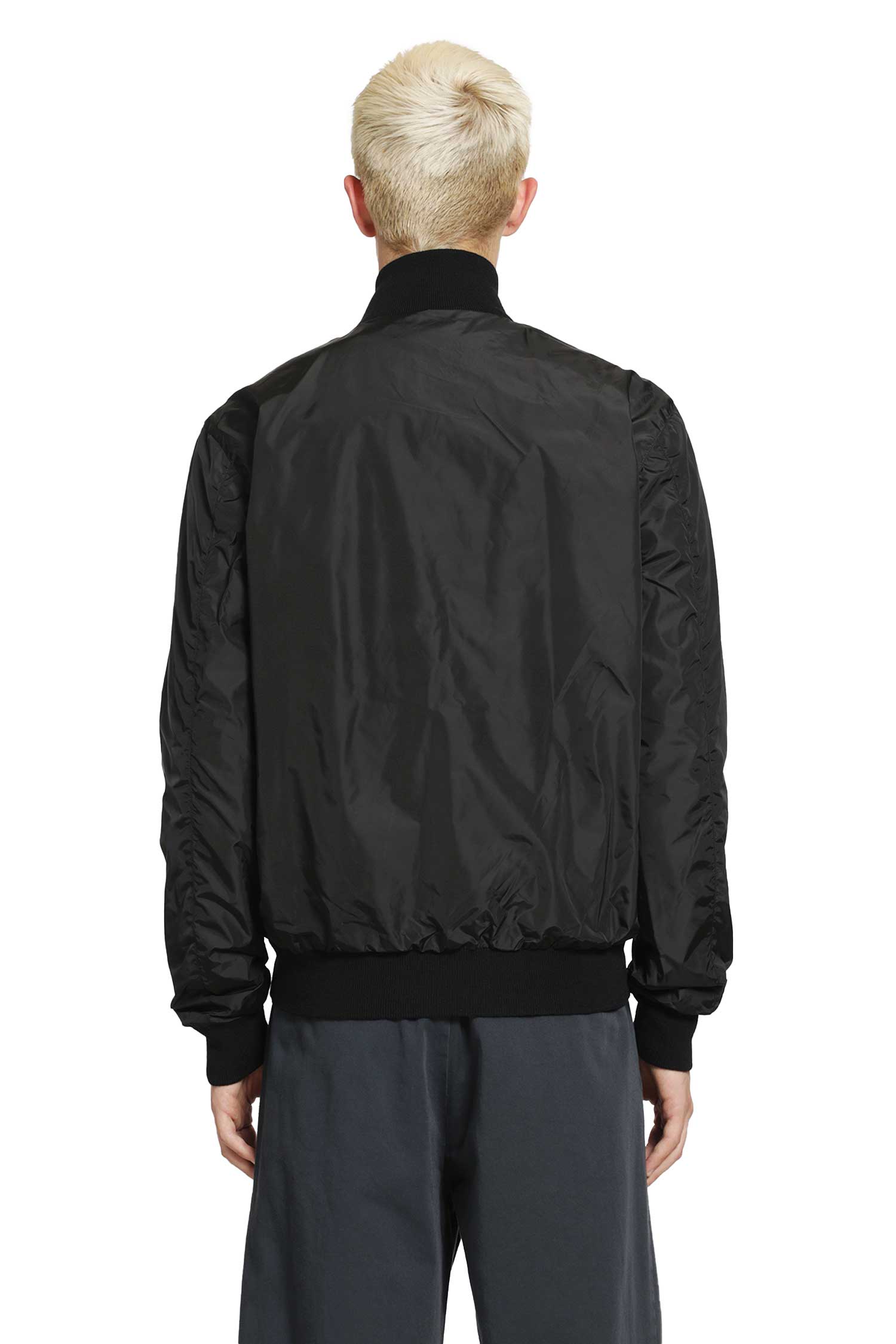Reversible wool and re-nylon jacket
