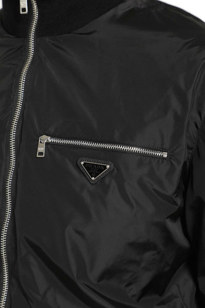 Reversible wool and re-nylon jacket